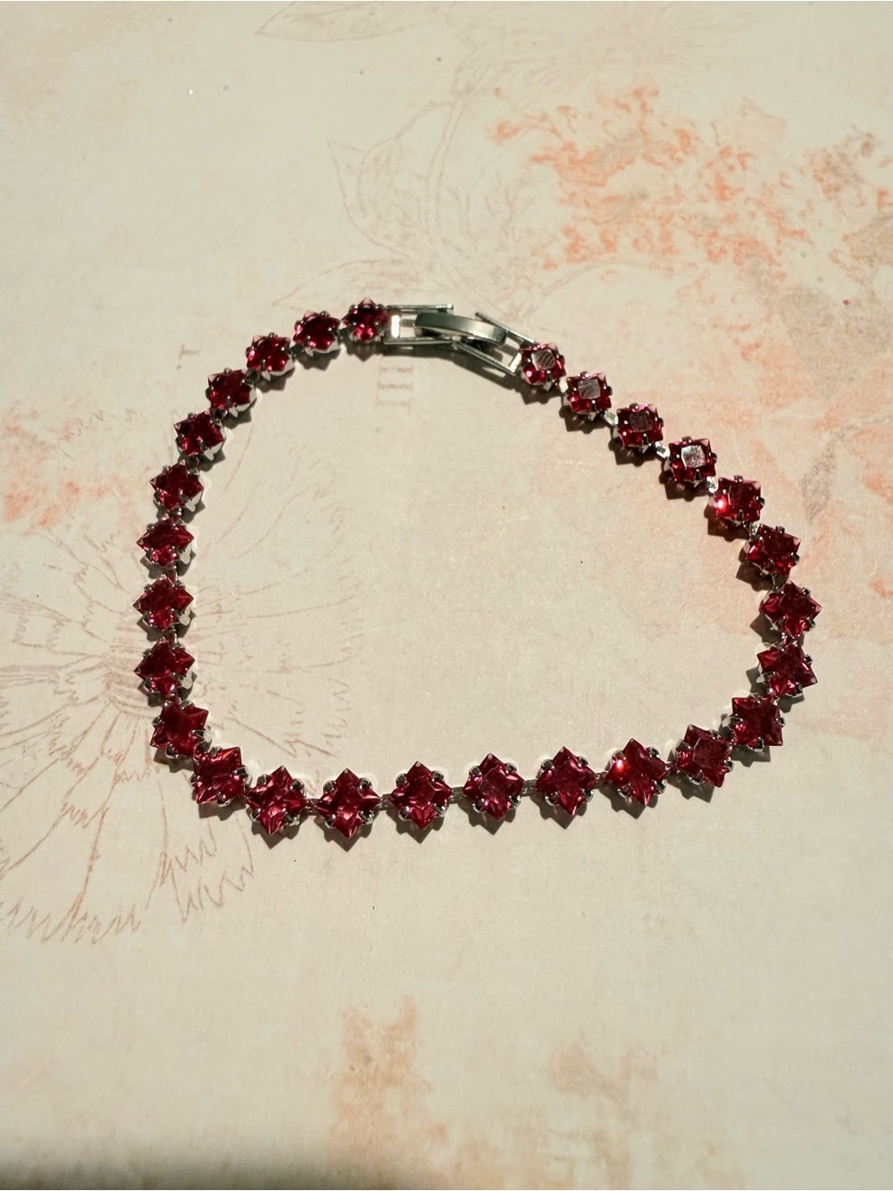 Pink Crystal Tennis Bracelet - Women Jewelry